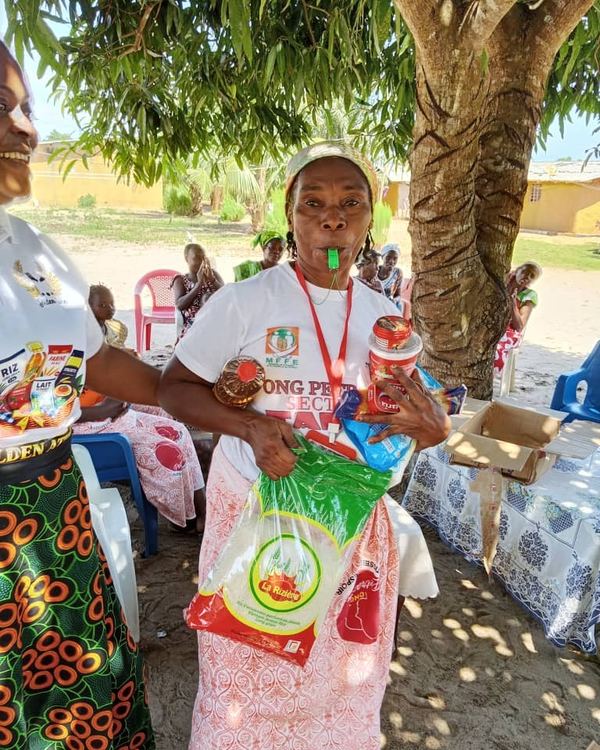 Joyful woman celebrating food rewards