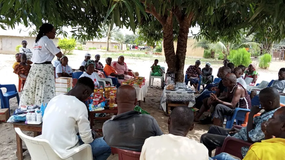 GoldenAttic members meeting beneath a tree